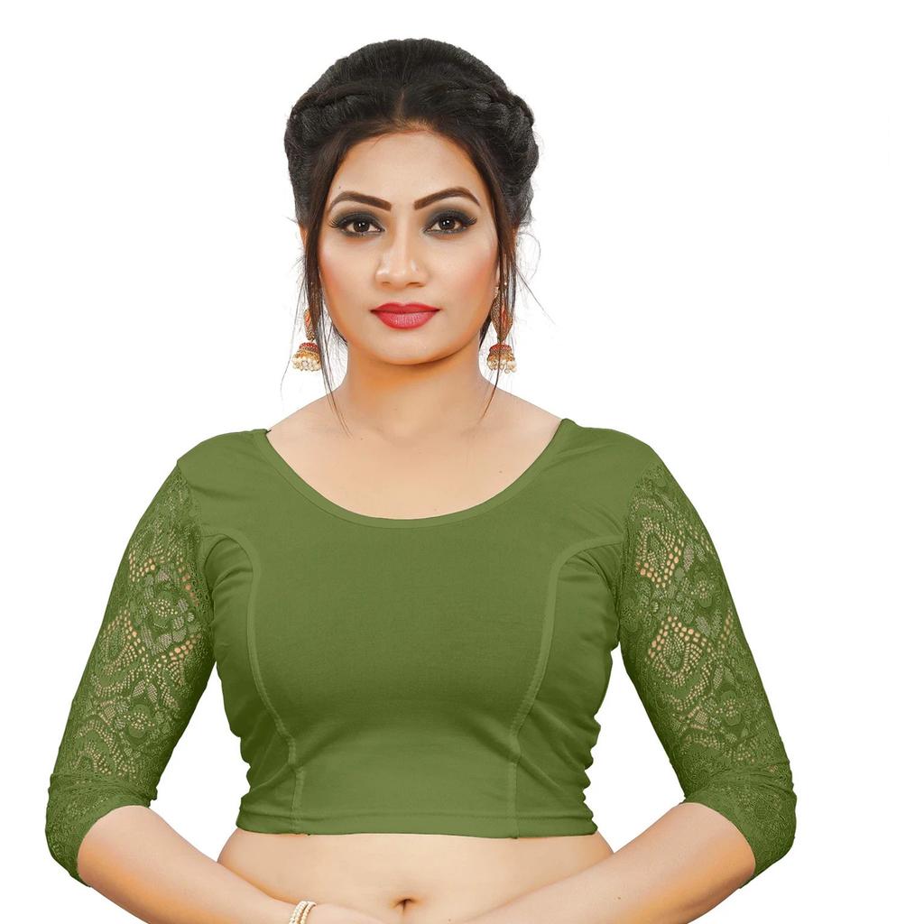 Indian Women's Round Neck Choli Bollywood Wedding Party Wear Readymade Blouse