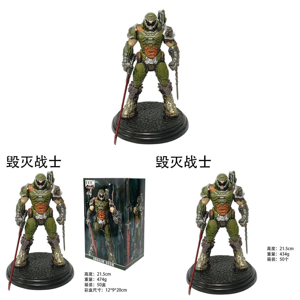 Doom Eternal Demon Hunter Pvc Desk Ornament With Collectible Design For Gaming Fans