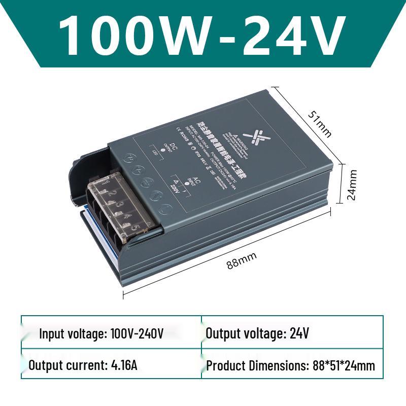 Dustproof Silent Transformer: 220V To 12V/24V, 100-500W Switching Power Supply