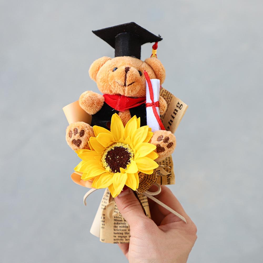 

Sunflower Bear Bouquet Bouquet Decoration Cartoon Lovely Bear Chic Animal Bouquet Valentine S Day