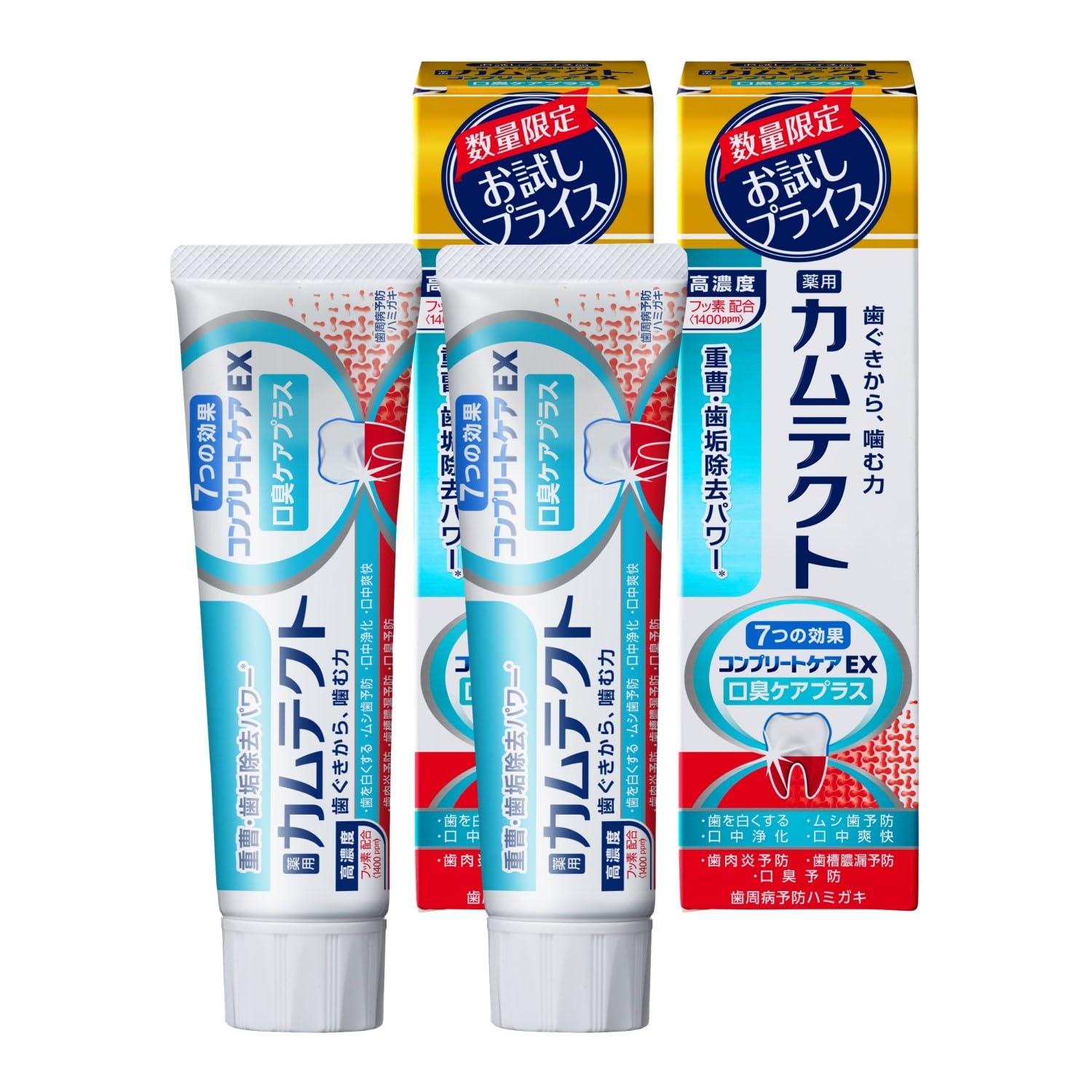 

Camtect Complete Care EX Bad Breath Care Plus Toothpaste Periodontal disease prevention Trial product 95g 2 bottles [Quasi-drug] (gingivitis/alveolar