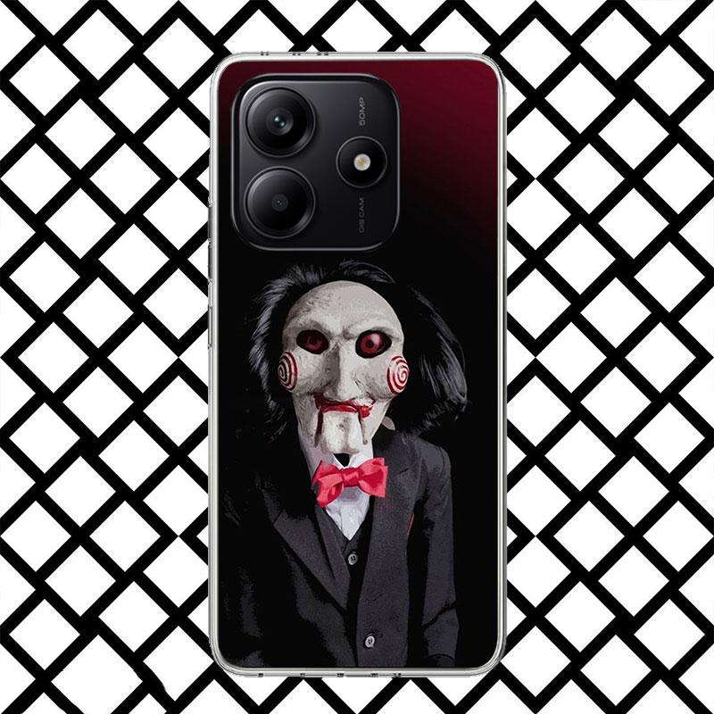 The Jigsaw Killer Horror Phone Case for Xiaomi Redmi Note 15 14 14S 13 12 12S 11 Pro Plus 11E 11T 11S 10S 5G Soft Cover Fundas R