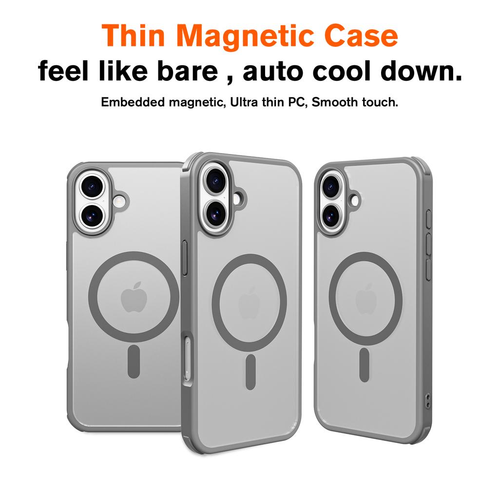 For iPhone 16 Plus Magnetic Case Compatible with MagSafe TPU+PC Phone Cover
