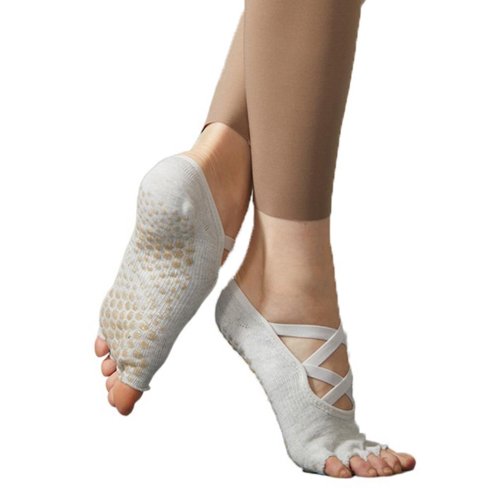 1 Pair Full Five Finger Five Finger Yoga Socks Cross Strap Five Finger Sport Socks  Yoga