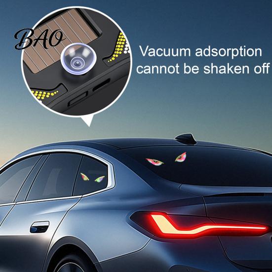 Automotive Interior Ambient Lighting Solar Demon Eyes Car LED Light, USB Wireless Animated Eye Warning Lights for Windshield Dynamic Modes For