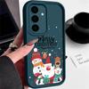 Santa Claus Snowman Print Phone Case For Samsung S24 Ultra S23 S22 S21 Plus S20 FE A55 A35 A54 A53 A52 A34 A14 Christmas Shockproof Soft Phone Cover