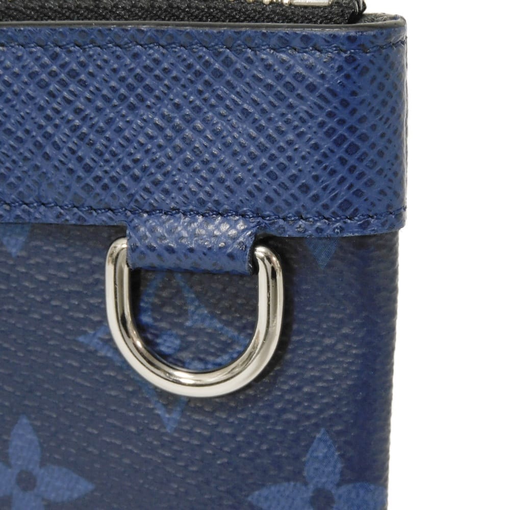 Used 12564 Discovery PM Pochette M30278 7952 LV Logo Flower Blue D-Ring Silver Taiga Rama Monogram Cobalt Men's from