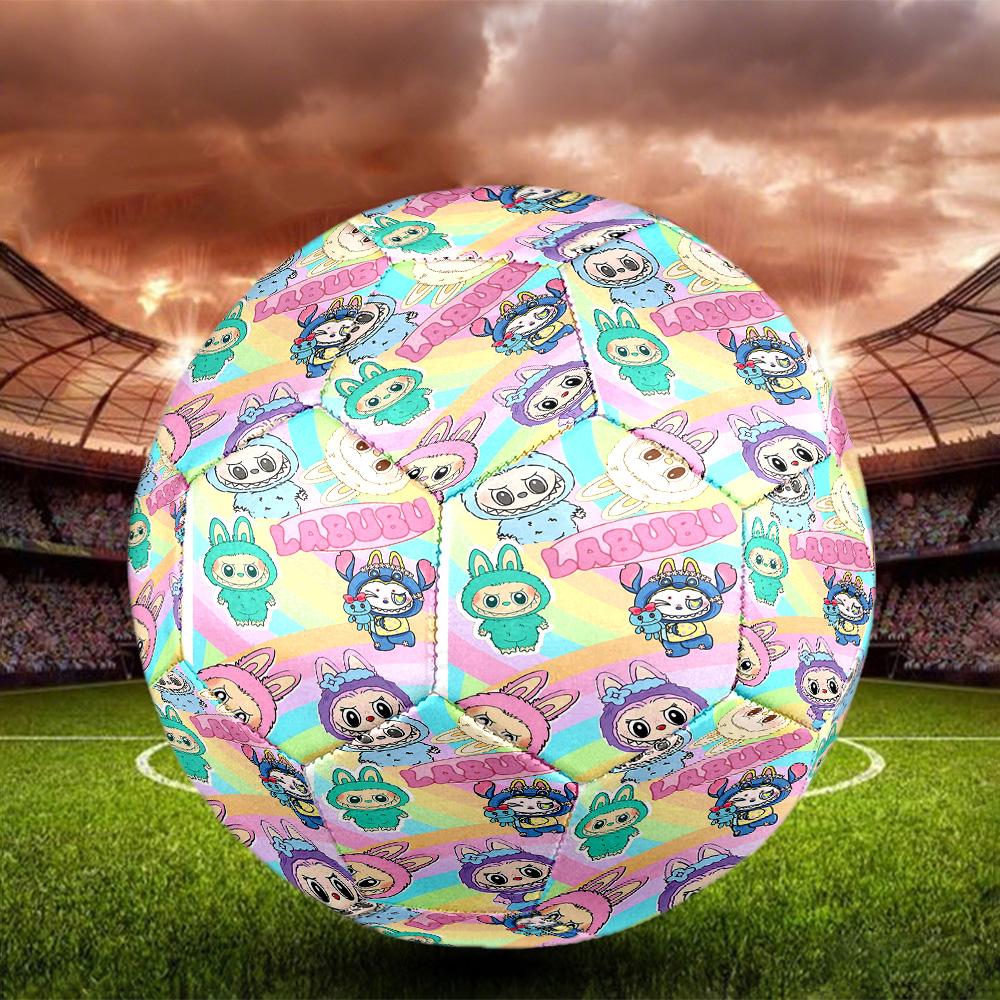 Labubu Print Size 5 Soccer Ball, Standard Match Football for Sports Game and Team Practice, Ideal Gift for Soccer Fans
