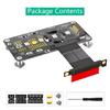 10CM Fast Speed M.2 NGFF NVME SSDs To PCIE 4X Extension Cable with Cooling Fan LED Magnetic Pad