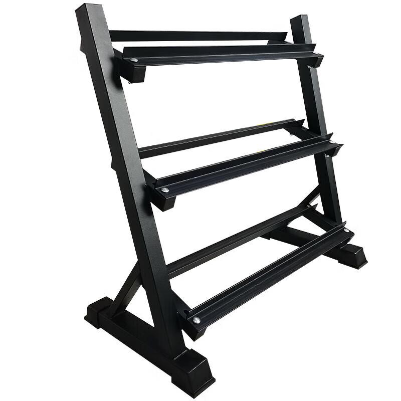 HOX 3-Tier Rubber-Coated Steel Dumbbell Rack