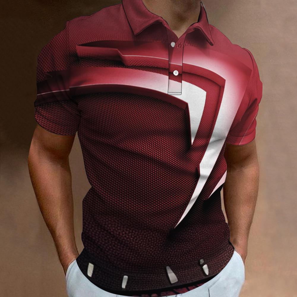 Fashion Men's Polo Shirts For Men 3d Technology Mecha Print Male Clothing Casual Short Sleeved Oversized Shirt Tops Tee
