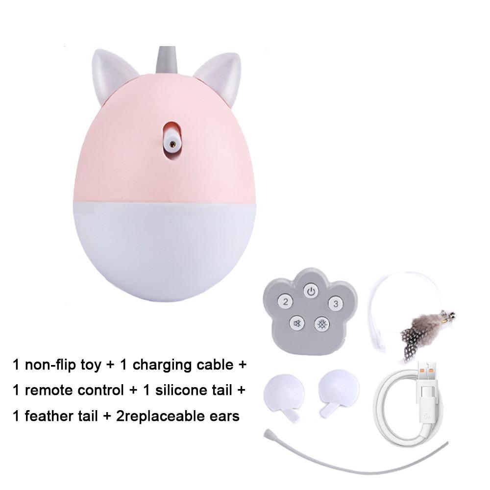 USB Rechargeable Automatic Interactive Cat Toy Tumbler Teasing Cat Stick  Teasing Cat