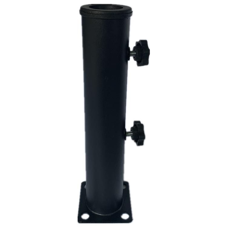 Grande Ombrellone da Esterno con Base in Cemento Nero da 30 cm e Manicotto per Supporto