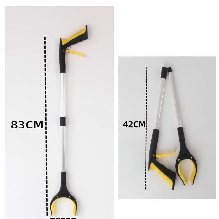 Skládací hliníkový sběrač odpadků: Dosah ve výškách, Hygienická svorka, Sanitační klip, Vyzvedávač předmětů.