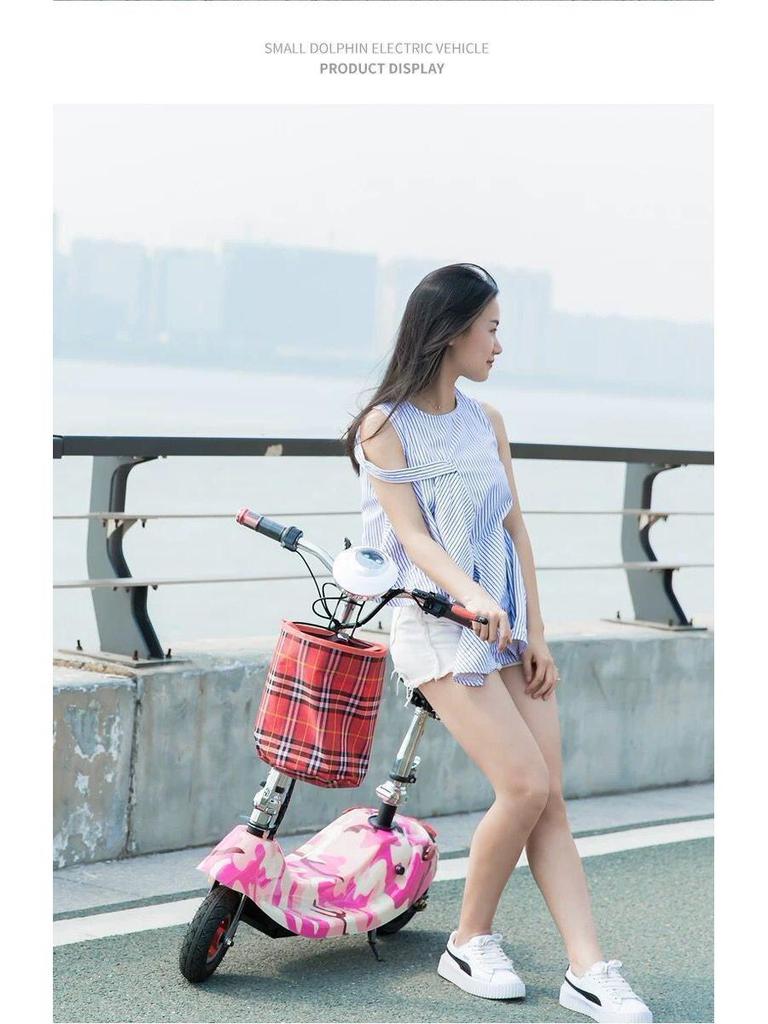 Little Dolphin Folding Electric Scooter: Two-Wheel Lithium Battery Commuter Bike for Teens
