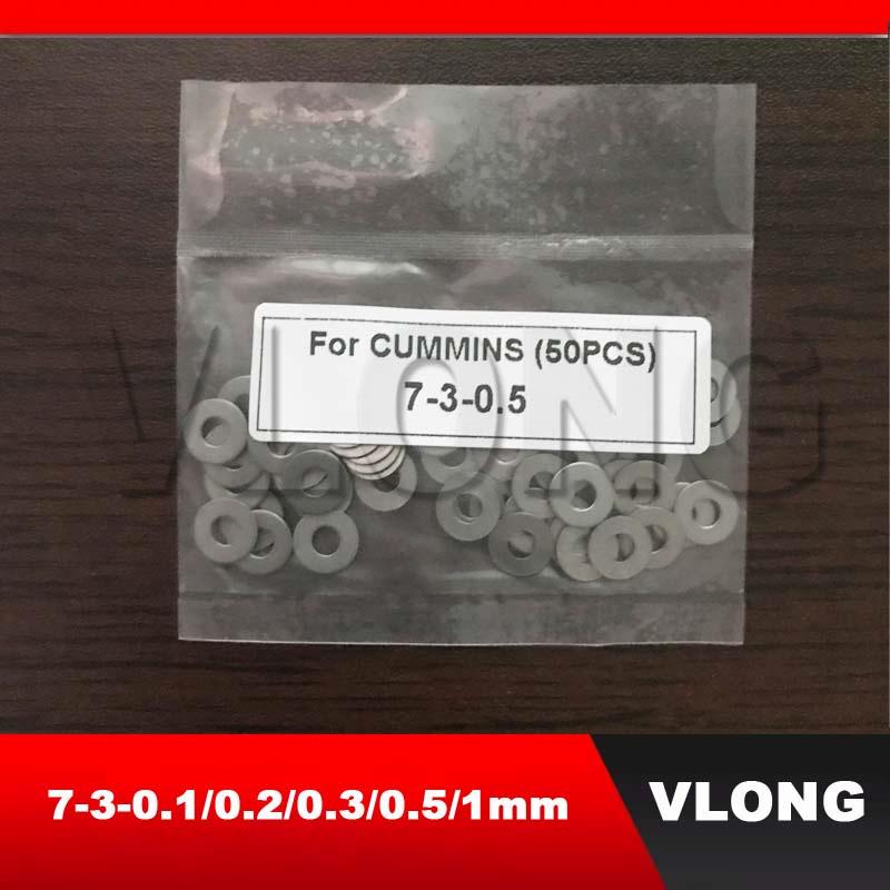 Dieselbränsleinsprutare 7-3-0,1MM Justeringstrycktvättbrickor 0,1 mm 0,2 mm 0,3 mm 0,5 mm 1 mm Justeringsplatta