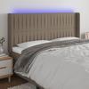 VidaXL LED Headboard Bedroom Furniture Double Bed Accessory Head of Bed Frame Interior Taupe 3124304