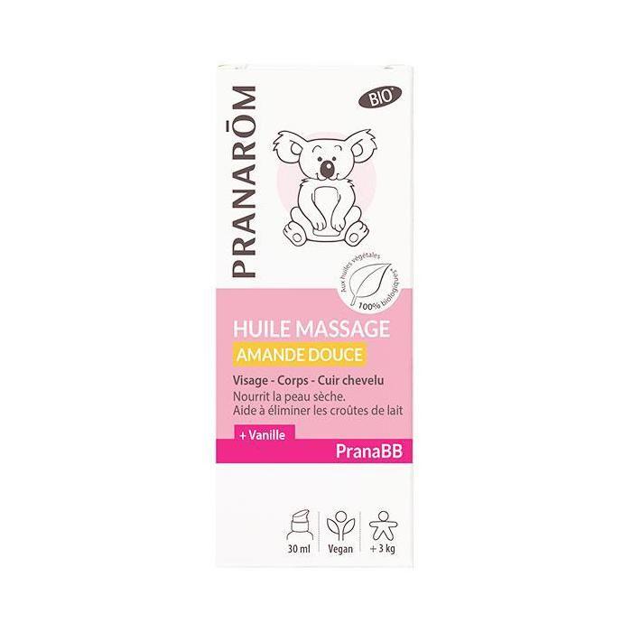Huile de massage - Pranarom - PranaBb - Amande douce bio - 30ml - Pour bébé