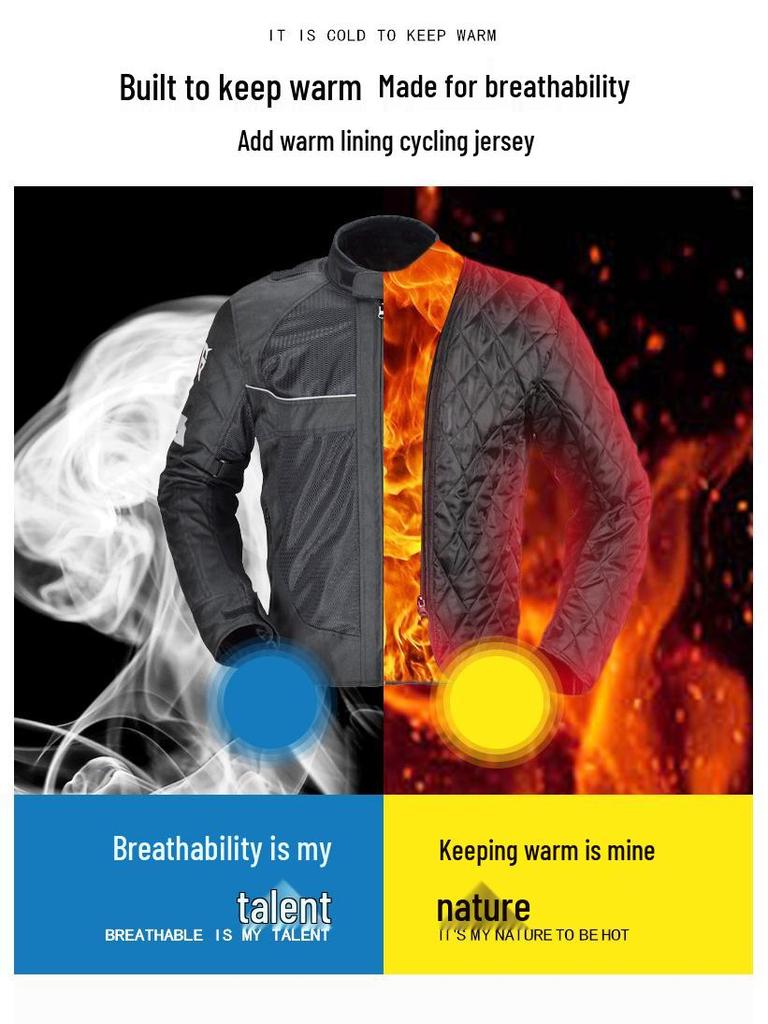 Men's Summer Mesh Motorcycle Racing Suit: Jacket & Fall-Proof Riding Pants Set