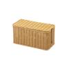 Elegant Handcrafted PE Woven Desktop Organiser Basket For Charger And Cables Waterproof Power Strips Holder