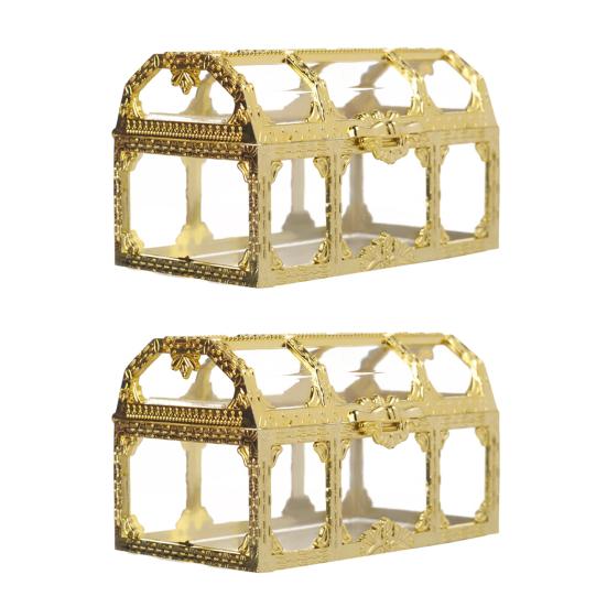 Retro Plated Candy Box Vintage Style Treasure Chest Wedding Party Sweet Container for Candies Cookies Chocolates Macarons Jewelry Small Gifts