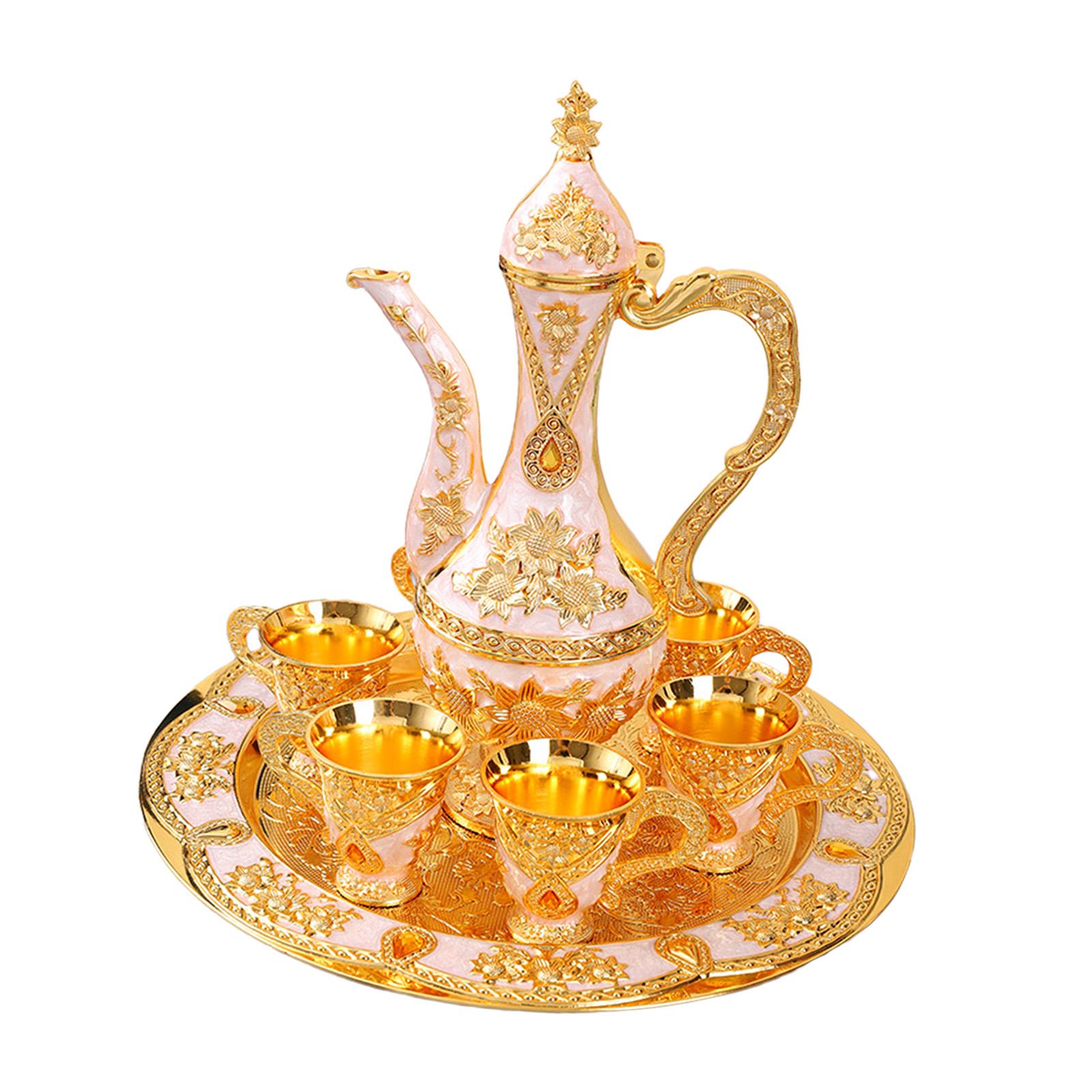 

Винтажный стиль, турецкий кофейник, набор, турецкий чайник, чайный сервиз, набор для дома, свадьбы, гостиной, обеденный стол, свадебный подарок WHITE