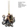 Christmas Octopus Ornament Coastal Holiday Hanging Decoration 2D Acrylic Deep Sea Xmas Tree Ornament Nautical Gift for Ocean Lovers