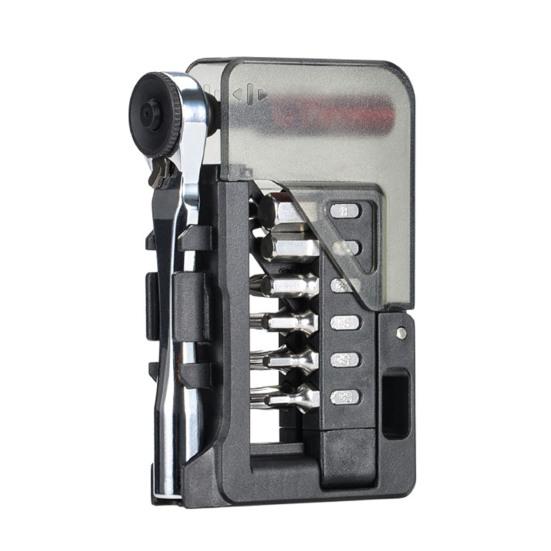 1 Set Bicycle Magnetic Ratchet Wrench Tools Kit with 12 Bits Extension Rod MTB Mountain Road Bike Repair Maintenance Tools