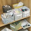 Cotton Linen Foldable Storage Basket With Waterresistant Fabric For Home Office And Closet Organization