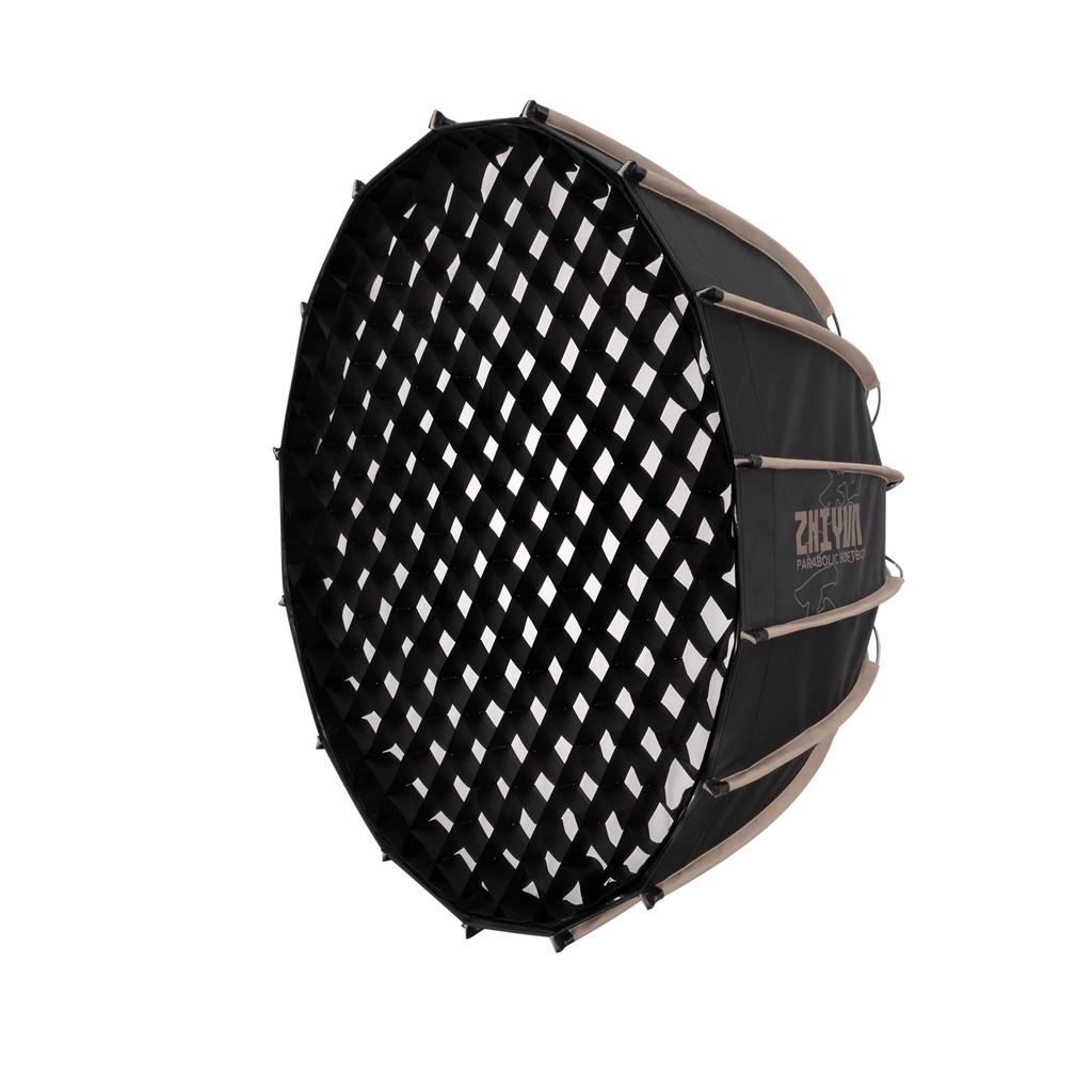 Reguläre Garantie ZHIYUN Beleuchtungszubehör Parabolische Softbox 60D EX1H06 Bowens-Halterung Strahlungstyp 60 cm Durchmesser im ausgeklappten Zustand Wabengitter