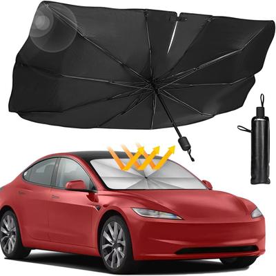 1 ks Sluneční clona na čelní sklo auta deštník, Skládací reflexní deštník sluneční clona pro auto, Udržuje vaše vozidlo chladné a blokuje UV záření, Vhodný pro většinu čelních skel automobilů
