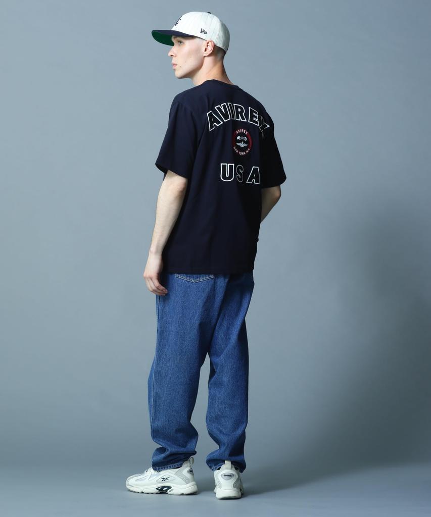 Avirex Varsity Logo T-Shirt 2.0, Men's Medium, Size 120, Navy (783-2934007)