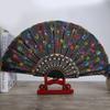 Supporto decorativo per ventaglio cinese Pratico supporto per display per ventaglio Supporto per ventaglio pieghevole in bambù(Colore del registro)