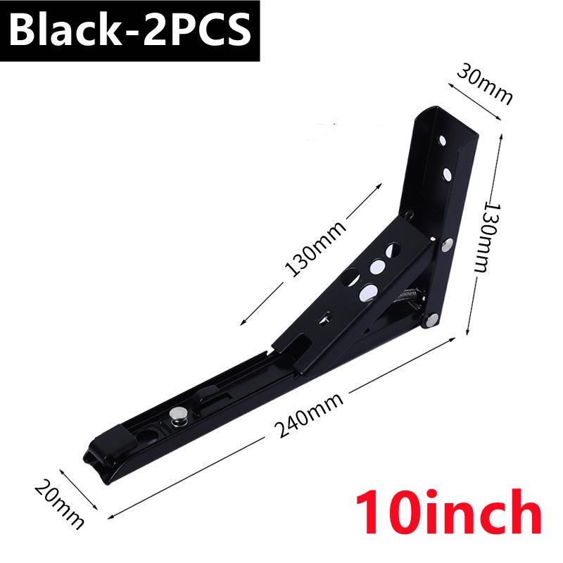 New 2PCS Folding Shelf Brackets 8-14inch Heavy Duty Stainless Steel Collapsible Shelf Table Work Space Saving DIY Bracket 2025