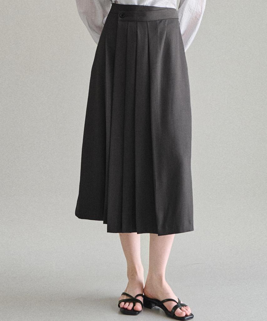Beullangyu Essential Pleated Long Skirt