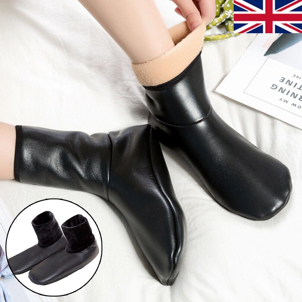 Унисекс нескользящие носки тапочки носки-тапочки термо носки из полиуретана теплые комфортные Women Black