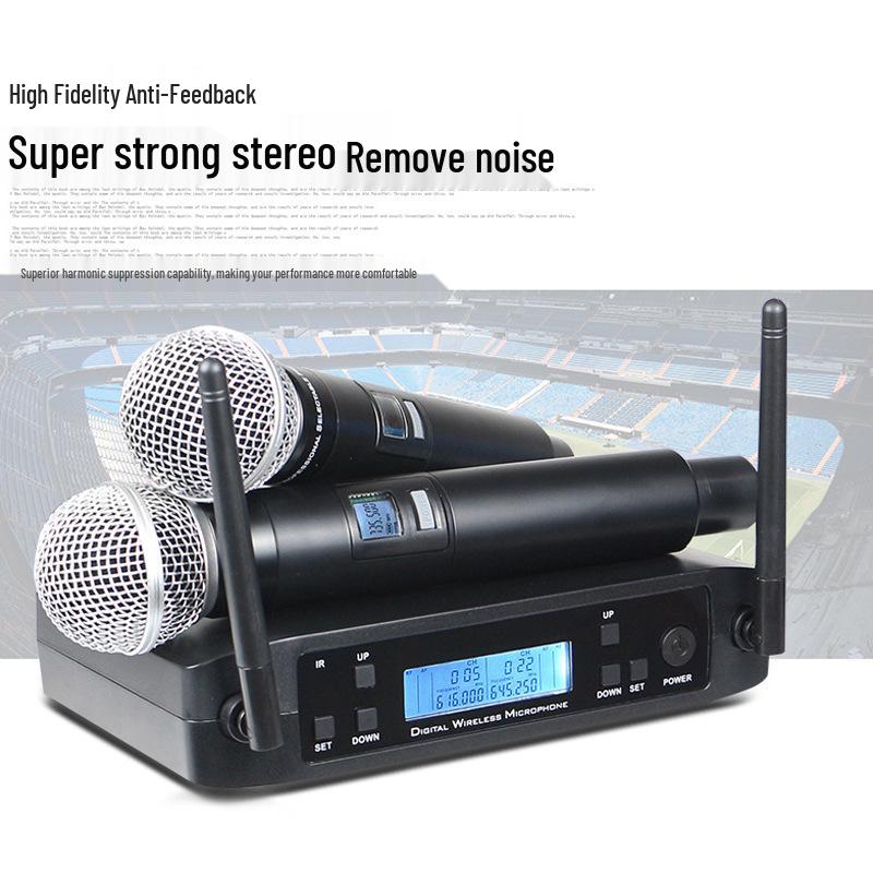 GLXD4 Wireless Dual Microphone Set for Stage Performance - Beta58A KTV SM58 Handheld Mic