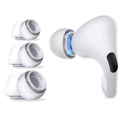 Nakładki Do Słuchawek AirPods Pro 1 / 2 W Rozmiarach S / M / L Ear Tips Białe - 6 Szt.