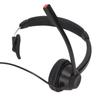 Telephone Headset Noise Cancelling Comfortable Single Ear Communication Headset for PC Computers Black