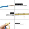 Dual Color Temperature COB LED Strip Light, 12V/24V, 608 LEDs, 5-10mm Wide, No Spotting, Cabinet Line Light.