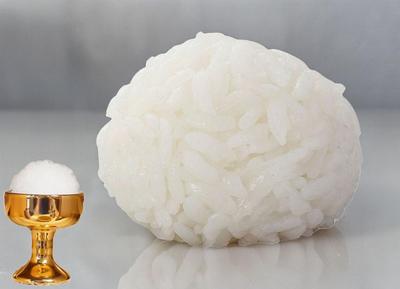 Small Buddhist Offering Rice Bowl (width and Depth: 4.2cm, Length: 3.4cm). Made In Japan for Your Peace of Mind. This Is an Imitation and Should Not