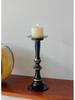 Black Wrought Iron Retro Candlestick Ornament for Christmas, Halloween, Weddings