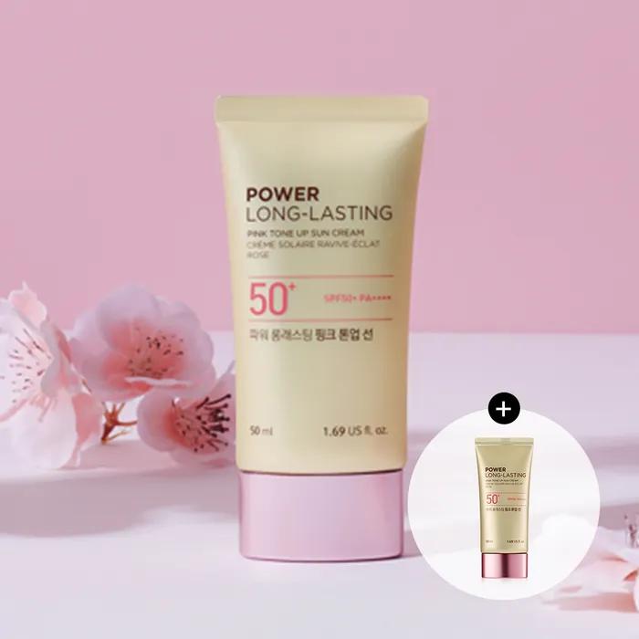 [1+1] The Face Shop Power Long Lasting Pink Tone Up Sun 50ml