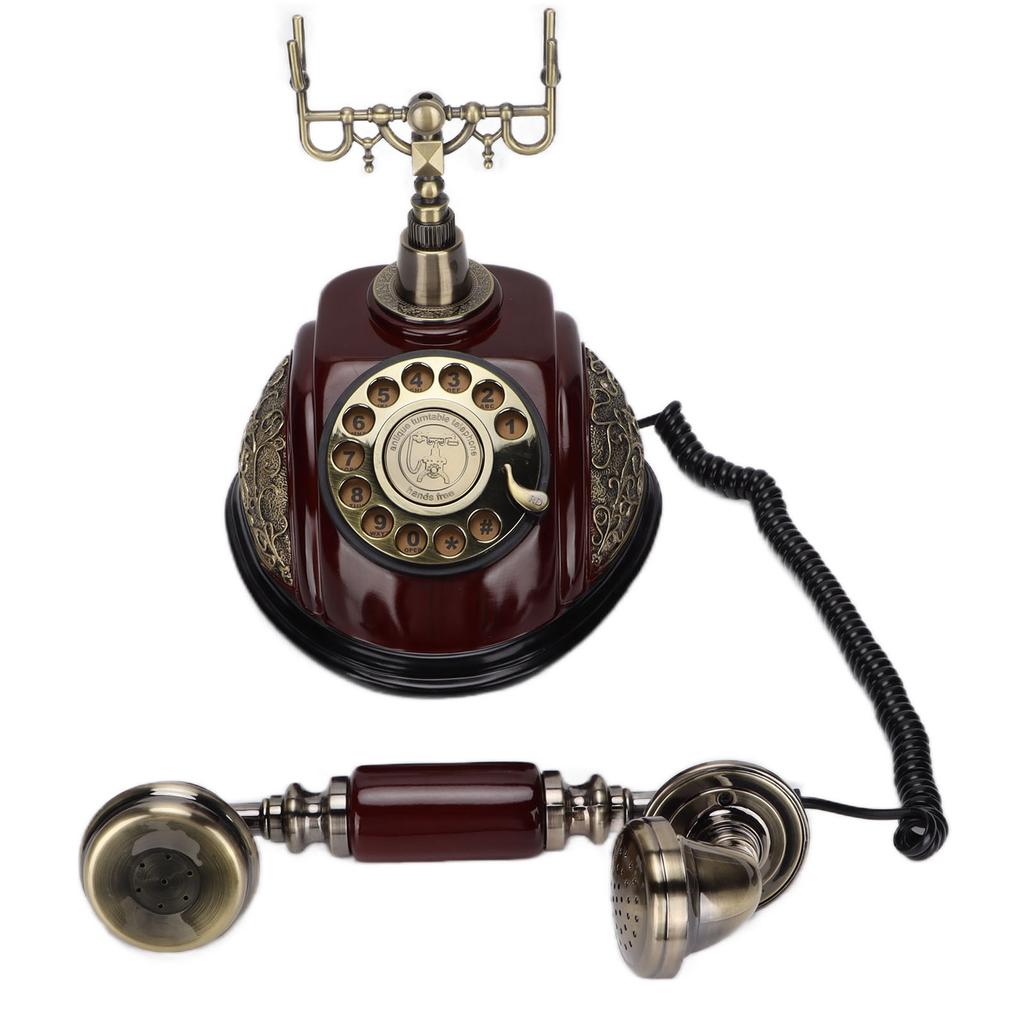 MS‑5301A Vintage Telephone Antique European Style Landline with   Cable for Home Office Cafe Bar
