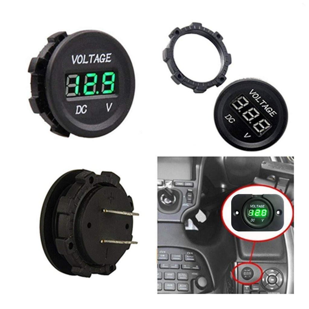 Waterproof LED Digital Voltmeter Voltage Display DC3.0-30V Multimeter 12V/24V Voltage