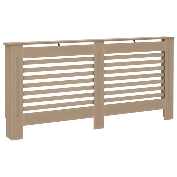 Cache-radiateur en MDF brun - vidaXL - 172x19x81 cm - Design à lattes