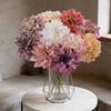 6 Stück Künstliche Dahlienblumen 11" Falsches Seiden-Dahlien-Bouquet mit Stiel für Hochzeitsbouquets Zuhause Büro Tischmittelstück Blumengestecke