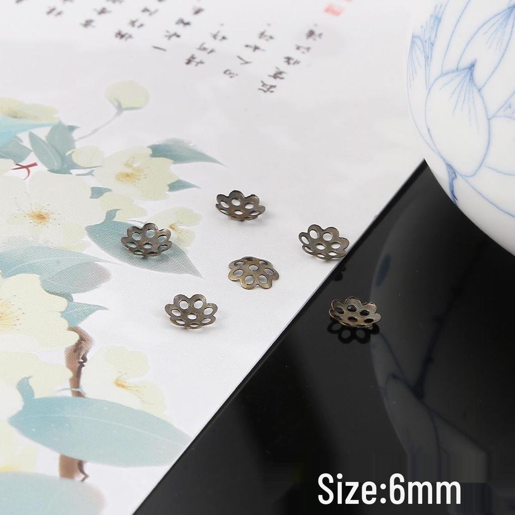 DIY Hollow Multi-Size Flower Spacer Beads & Pendant Bracelet Materials for Ancient Style Hairpins & Headwear