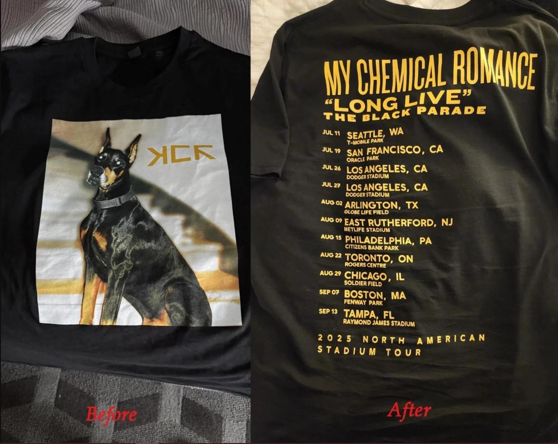 My Chemical Romance 2025 Tour North American Stadium T-Shirt Mens Womens Tees Top, size S-4XL S