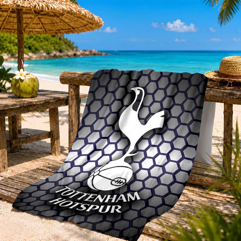 Toalla de Playa de Microfibra con Diseño del Escudo del Tottenham, Suave y Absorbente, Secado Rápido, Ideal para Viajes de Verano, Esencial para la Playa, Piscina